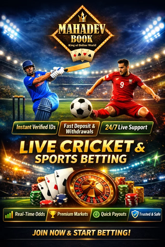Mahadev Book Live Cricket & Sports Betting Platform Graphics