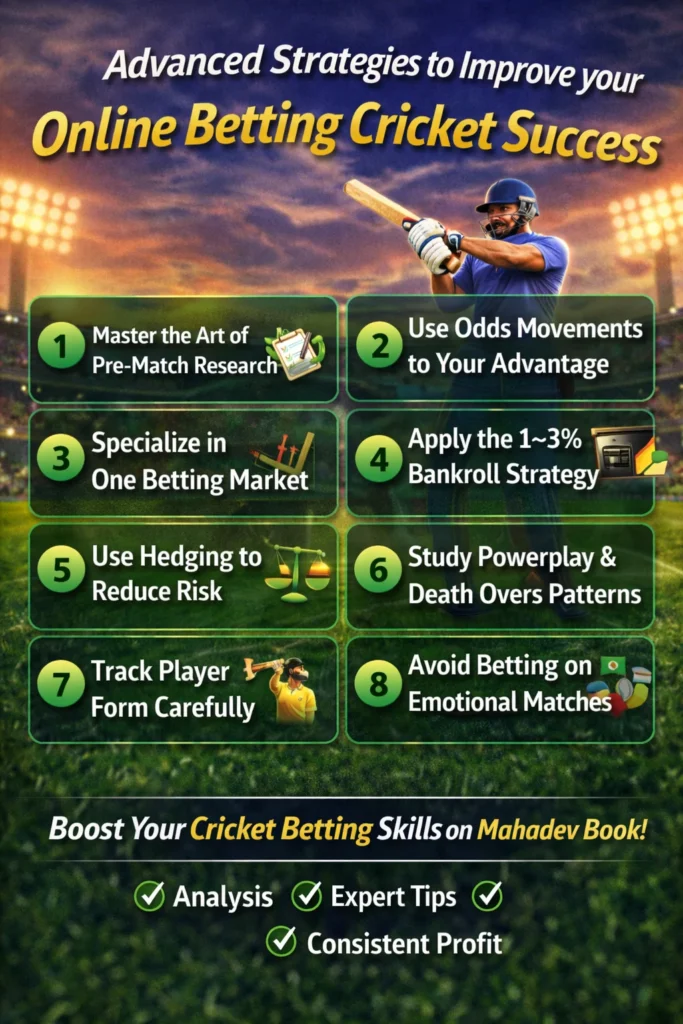 Advanced strategies for Online Betting Cricket success on Mahadev Book