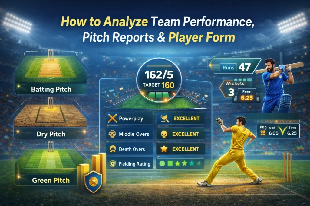 How to analyze team performance pitch reports and player form using T20 World Cup Tips strategy visuals