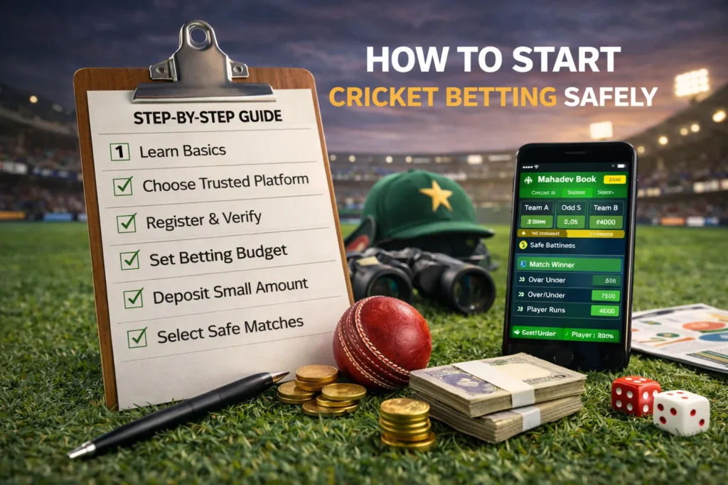 Step-by-step guide to start cricket betting safely