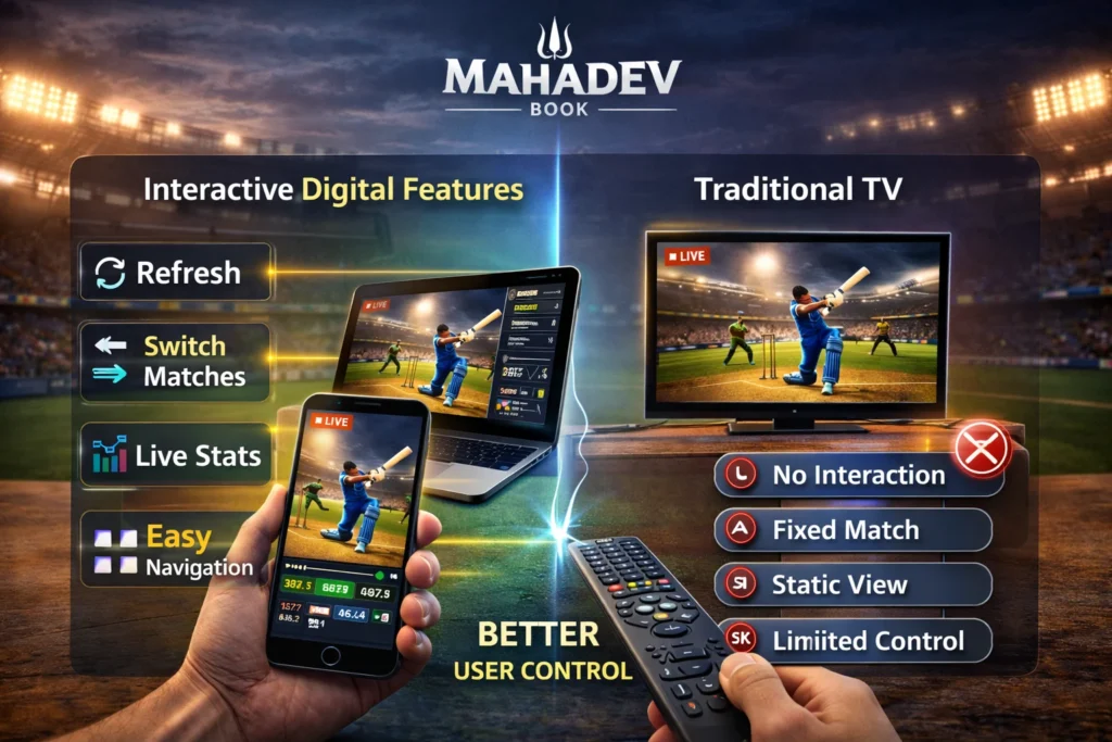Comparison between Live Cricket Online and traditional TV viewing