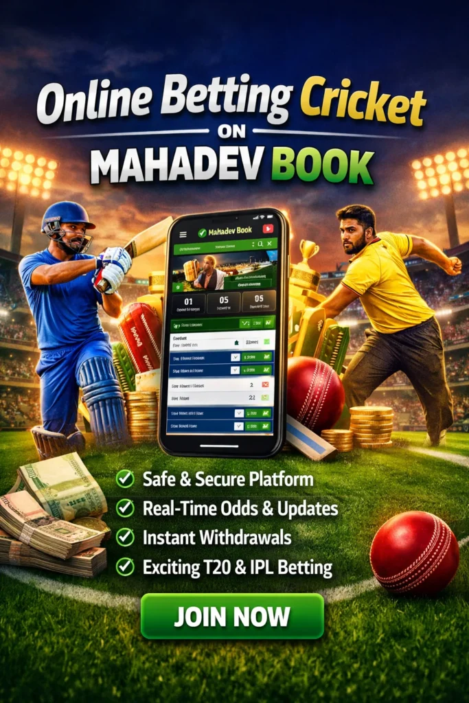 Online Betting Cricket on Mahadev Book with secure platform and live odds