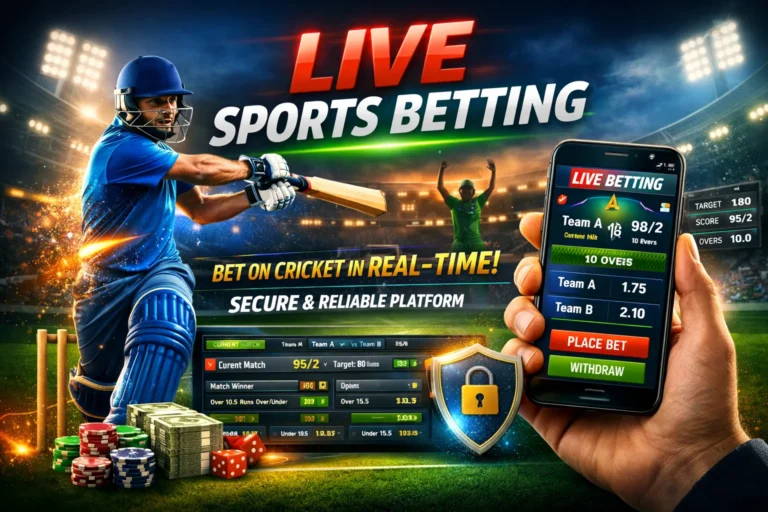 Live sports betting on Mahadev Cricket ID platform showing real-time odds and secure Sport Betting ID dashboard
