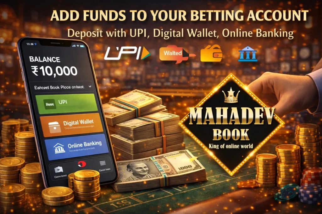 Mahadev Book betting account deposit using UPI wallet and online banking live gambling platform