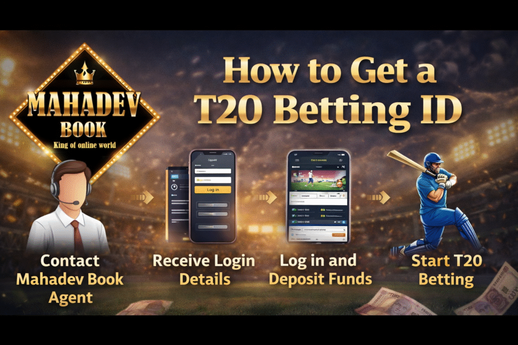 Step by step process to get Mahadev Book T20 Betting ID in India