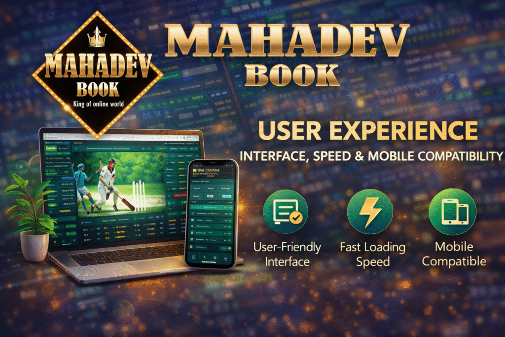 Mahadev Book user experience showing mobile betting interface, fast loading speed, and responsive design