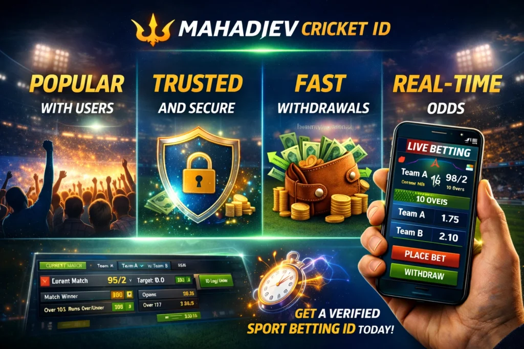 Mahadev Cricket ID popular live sports betting platform with real-time odds and secure withdrawals