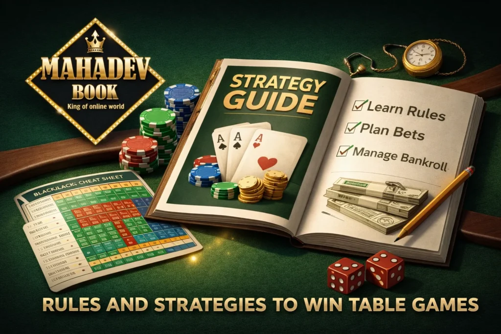 table games strategy Mahadev Book blackjack poker tips guide